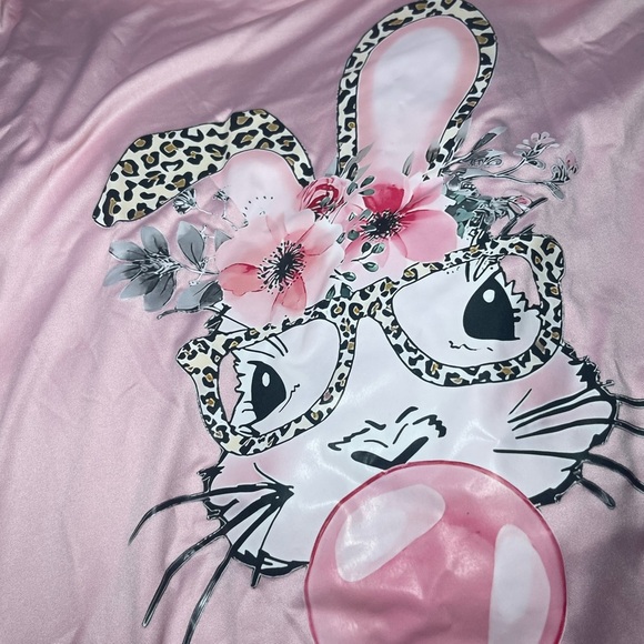 SHEIN Enliva Pink Graphic Bunny T-Shirt - Picture 4 of 5